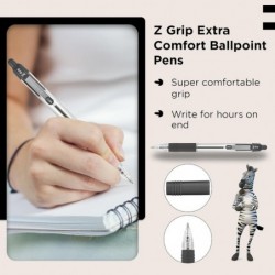 Zebra Pen Z Grip schwarze Kugelschreiber mit Taschenclip, 8er-Pack, Druckkugelschreiber mit schwarzer Tinte, zuverlässige schwarze Kugelschreiber im Multipack für den alltäglichen Gebrauch, neue Packungsgröße 8er-Pack