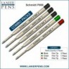 Lanier Kombipack – 5er-Pack – Schmidt P900 F Parker Style Kugelschreibermine, grüne/rote/schwarze Tinte, feine Spitze