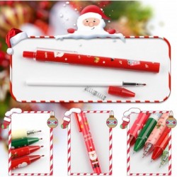 CCINEE 30 Stück Weihnachts-Gelstifte, süße Druckstifte, Weihnachtskugelschreiber, Weihnachtsmann, Elch, Schneemann, Weihnachtsbaum, schwarze Tinte für Schule, Bürobedarf, Kinder, Geschenkprämien