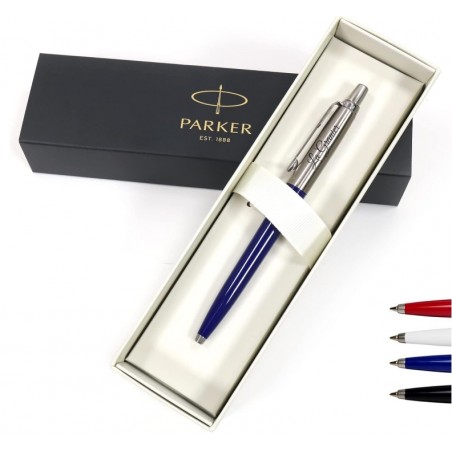 Personalisierter Parker Jotter Kugelschreiber Stift Geschenkbox, Blau