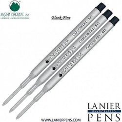 Lanier Kombipack – 3er-Pack – Monteverde® Capless S42 Gel-Tinten-Mine, kompatibel mit den meisten Kugelschreibern im Sheaffer®-Stil – Schwarz (feine Spitze 0,6 mm)