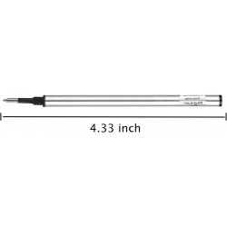 10 Stück Jinhao-Rollerkugelschreiberminen, Schraubtyp, schwarze Farbe, mittlere Spitze, 115 mm