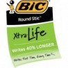 BIC Round Stic Kugelschreiber, mittlere Spitze, 1,0 mm, schwarze Tinte, 36er-Pack (GSM11BK)