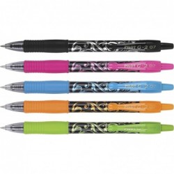 Pilot, G2 Premium Gel-Tintenroller, feine Spitze 0,7 mm, Fashion Collection, verschiedene Farben, 5er-Pack