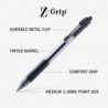 Zebra Pen Z-Grip Druckkugelschreiber, mittlere Spitze, schwarze Tinte, 18er-Pack, Modellnummer: 22218