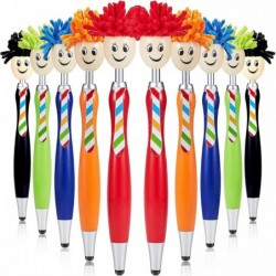 10 Stück Wischmopp-Stifte, lustiger Clown-ABS-Bildschirmreiniger, Wischmopp-Aufsatz, Eingabestift, Staubwedel, lustige Stifte für Kinder, Erwachsene, Zuhause, Schule, Büro – Geschenke zur Wertschätzung und Anerkennung von Mitarbeitern