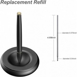 4er-Pack Kugelschreiberminen für Centopto Magnetschwebestift, auswechselbare Magnetschwebestiftmine, schwarze Tinte, Metallmine mit mittlerer Spitze, sanftes Schreiben