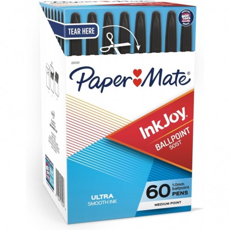 Paper Mate InkJoy 50ST Kugelschreiber, mittlere Spitze (1,0 mm), schwarz, 60 Stück