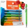 Lustiges Stifteset für Hundeliebhaber – 5-teiliges Stylus-Stifteset mit Hundemotiven – Einzigartiges Geschenk für Hundemütter, -väter, Freunde, Hundefrisöre, Tierärzte, Hundesitter, Hundeausführer, Kollegen zu Weihnachten, als kleine Überraschung zum Nikolaustag oder zum Geburtstag.