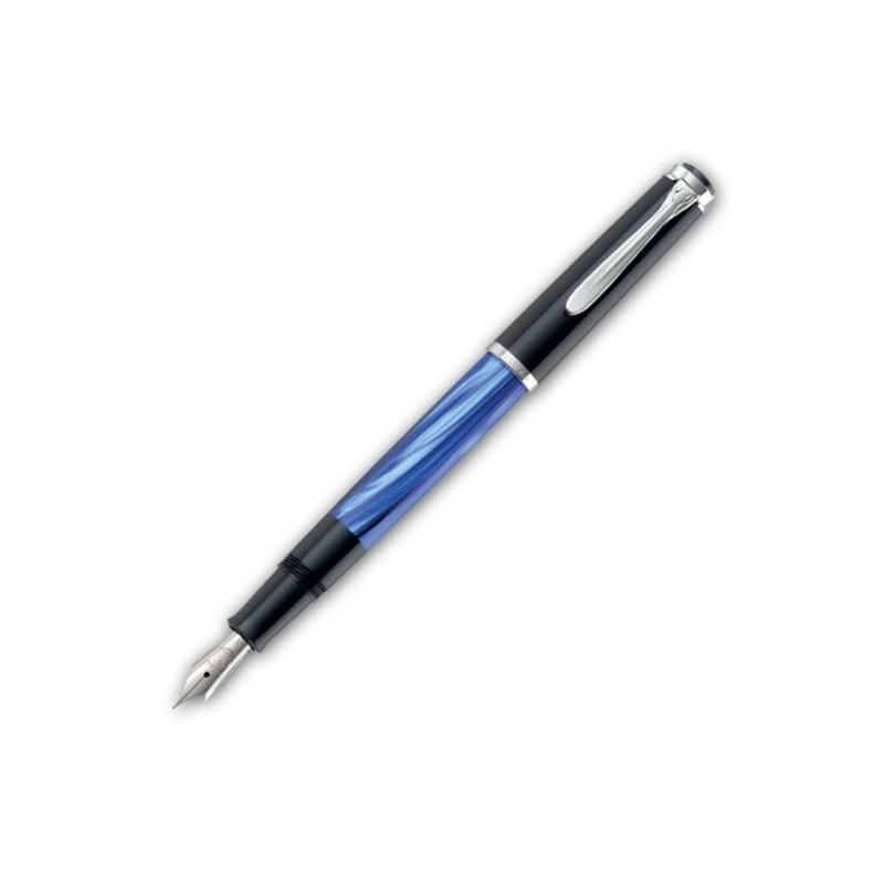 Pelikan Classic M205 Blau-Marmoriert Kolbenfüllhalter