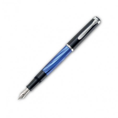 Pelikan Classic M205 Blau-Marmoriert Kolbenfüllhalter