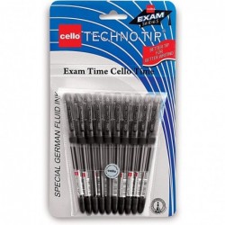 Cello Technotip Kugelschreiber-Set – 10er-Pack (schwarz) von StationeryClub