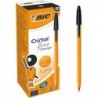 Bic Orange Fine, Kugelschreiber, Schreibstifte mit langlebiger Tinte, feine Spitze (0,8 mm), schwarze Tinte, Box mit 20 Stück