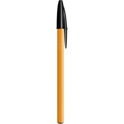 Bic Orange Fine, Kugelschreiber, Schreibstifte mit langlebiger Tinte, feine Spitze (0,8 mm), schwarze Tinte, Box mit 20 Stück