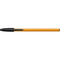 Bic Orange Fine, Kugelschreiber, Schreibstifte mit langlebiger Tinte, feine Spitze (0,8 mm), schwarze Tinte, Box mit 20 Stück