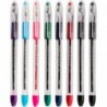 Pentel RSVP Original Kugelschreiber, (0,7 mm) feine Linie, verschiedene Tintenfarben, transparenter Schaft, 8er-Pack mit Bonus-Schwarztintenstift