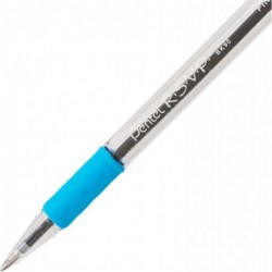 Pentel RSVP Original Kugelschreiber, (0,7 mm) feine Linie, verschiedene Tintenfarben, transparenter Schaft, 8er-Pack mit Bonus-Schwarztintenstift