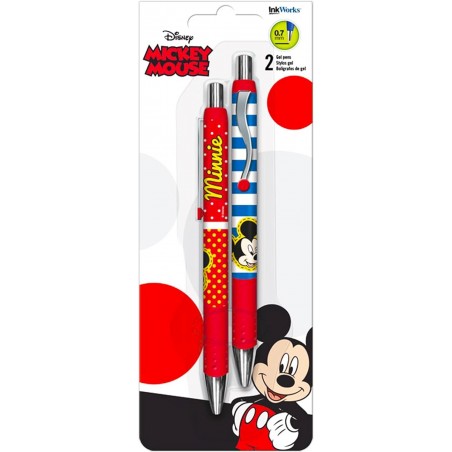 Disney Mickey und Minnie Mouse Kugelschreiber-Set – 2 Deluxe-Mickey- und Minnie-Stifte | Disney Schul- und Bürobedarf