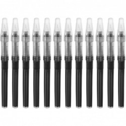 PATIKIL Schwarze Stifte mit feiner Spitze, 12 Stück Tintenstifte mit feiner Spitze, glatter Schreibstift, 0,5 mm Kugelschreiber, extra feine Spitze, Gel-Kugelschreiber, Tintenroller, schnelltrocknend, zum Schreiben und Tagebuchschreiben, Schwarz, 0,5 mm