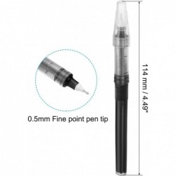 PATIKIL Schwarze Stifte mit feiner Spitze, 12 Stück Tintenstifte mit feiner Spitze, glatter Schreibstift, 0,5 mm Kugelschreiber, extra feine Spitze, Gel-Kugelschreiber, Tintenroller, schnelltrocknend, zum Schreiben und Tagebuchschreiben, Schwarz, 0,5 mm