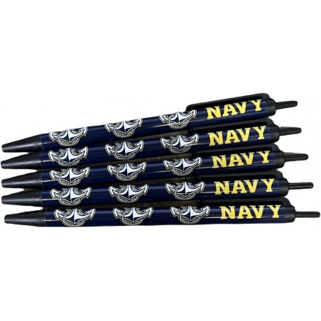 NCAA US Naval Academy Klickstifte, 5er-Pack, schwarze Tinte