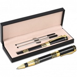 Personalisierter Stift – Kugelschreiber mit Gravur, individueller Geschenkstift mit Etui – 2 zusätzliche schwarze Tintenminen – individuelles Stifteset mit kostenloser Gravur (Stil 1)