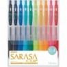 Zebra Sarasa Clip Gel-Tinten-Kugelschreiber, 0,4 mm, 10-Farben-Set (JJS15-10CA)