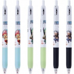 G-Ahora 6 Stück Anime-Gelstifte, Anime-Stifte, schwarz, 0,5 mm, Kugelschreiber, Schreibstift, Bürobedarf für Frauen und Männer (Pen-one)