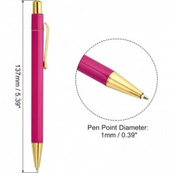 PATIKIL 137 mm Kugelschreiber, 1 Set schwarze Tinte, mittlere Spitze, 1 mm Kunststoff, Roségold, Klick-Kugelschreiber, Schreibstift für Home-Office-Zubehör, Purple Series