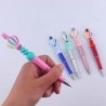 5 Stück Perlenstifte aus Kunststoff, verschiedene Perlenstifte, Silikon-Heißluftballon-Runde Perlen, Kugelschreiber mit schwarzer Tinte, DIY-Perlenstift-Set für Handwerk, Büro, Schule, Geschenkbedarf