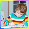 Abhay 6er-Pack flauschige Stifte mit großen Augen, bunte flauschige Kugelschreiber, Mädchen-Stift, kreativer Regenbogen-Pom-Pom-Stift für Partyzubehör für Mädchen