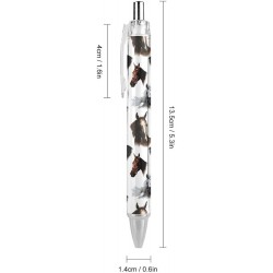 1 Stück Kugelschreiber für Männer und Frauen, Tier-/Wildpferd-Malerei, einziehbare Stifte, schnelltrocknende Schreibstifte mit schwarzer Tinte, 0,5 mm, Bürobedarf für das Studium