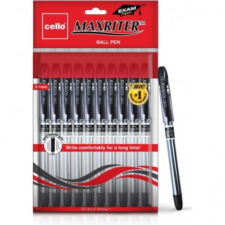 Cello Maxriter Kugelschreiber-Set – 10er-Pack (schwarz)