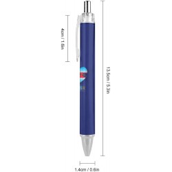 Kugelschreiber mit blauem Band zum Monat der Diabetesaufklärung, feine Spitze (0,5 mm), einziehbare Stifte zum sanften Schreiben, Gelstifte mit schwarzer Tinte, 1 Stück