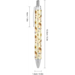 Kugelschreiber 0,5 mm, gelbe Sonnenblume, Honigbienen, süßer Gnom mit Blumenmuster, abnehmbarer nachfüllbarer Kugelschreiber, bequemer, sanfter Schreibstift für das Homeoffice, schwarze Tinte, 1 Stück