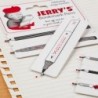 Jerry's Artarama Lesezeichenstift – schwarzes Kugelschreiber-Set – 6 schmale, leichte Stifte mit flacher Kante – Flacher Stift für Buchliebhaber und Kreuzworträtsel-Geschenke – perforiertes, abtrennbares Design