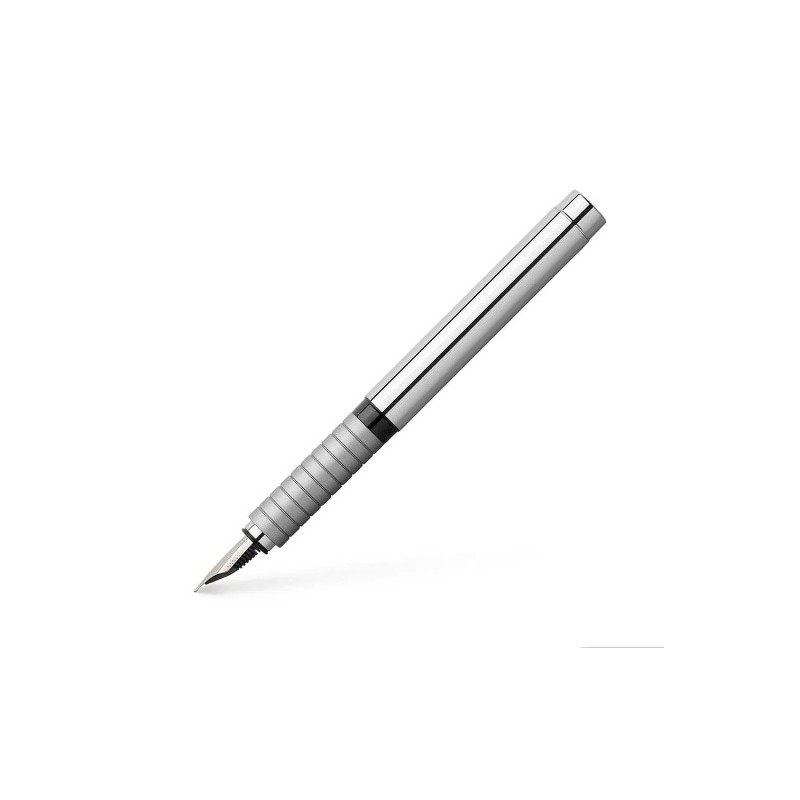 Faber-Castell Essentio Metall Füller,Federbreite F, silber glänzend