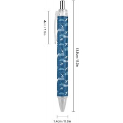 Kugelschreiber mit Flugzeugmuster, feine Spitze (0,5 mm), einziehbarer, glatter Schreibstift, Gelschreiber mit schwarzer Tinte, 1 Stück