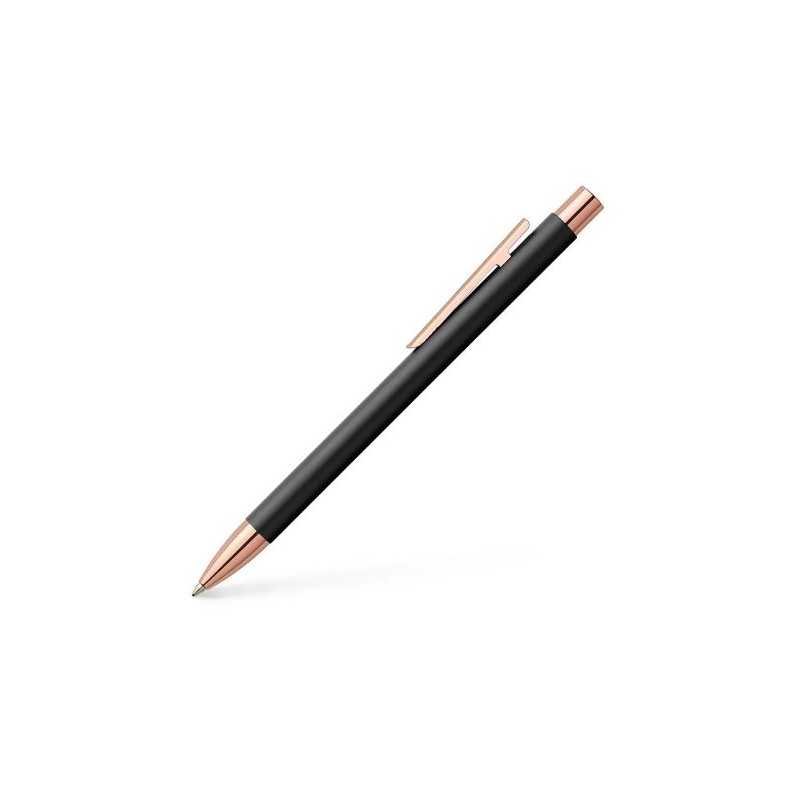 Faber-Castell Neo Slim Metall Kugelschreiber schwarz mit rosegold