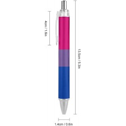 LGBTQ Bisexual Pride-Kugelschreiber, feine Spitze (0,5 mm), einziehbare Stifte mit glattem Schreibgefühl, Gelstifte mit schwarzer Tinte, 1 Stück