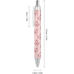 Kugelschreiber mit süßem Cartoon-Schweinemuster, feine Spitze (0,5 mm), einziehbarer Gelschreiber mit schwarzer Tinte, 1 Stück