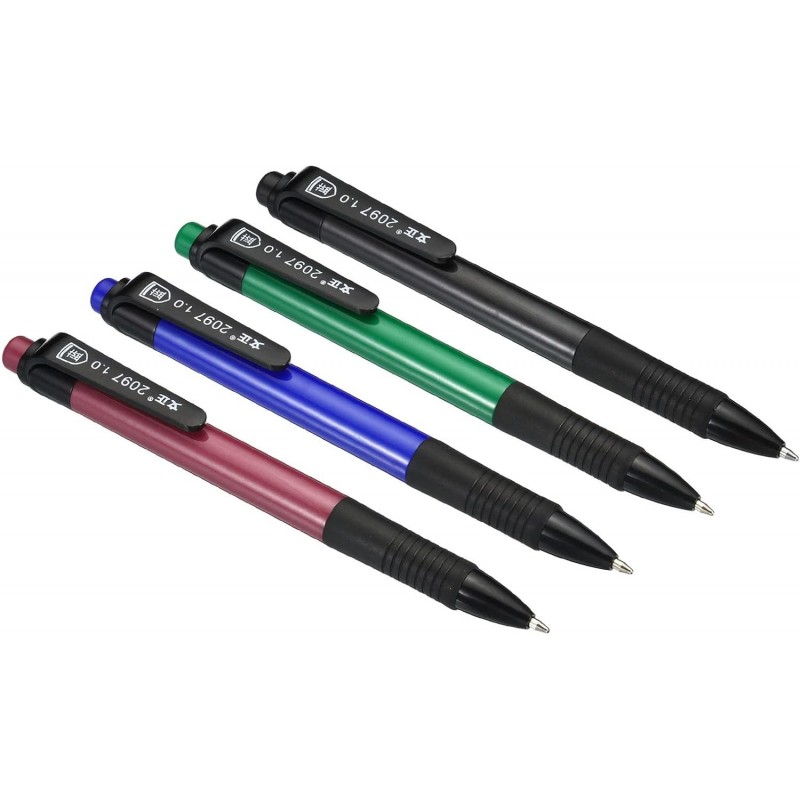 PATIKIL Druckkugelschreiber, 24er-Pack, mittlere Spitze, 1,0 mm, blaue Tinte, sanftes Schreiben, Tagebuchstift für das Home-Office, Schwarz, Grün, Blau, Rot