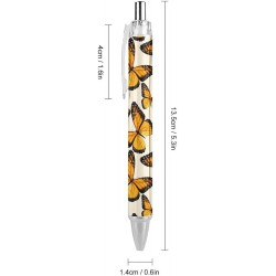 Kugelschreiber, 1 Stück, schwarzer Tintendruckstift, tropischer orangefarbener Monarchfalter, Schreibstifte, 0,5 mm Kugelschreiber, Geschenkstifte für Büroangestellte, Lehrer