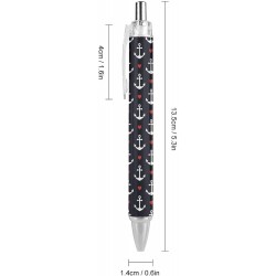 Druckkugelschreiber mit nautischem, lustigem Anker, tragbarer Kugelschreiber mit schwarzer Tinte, Arbeitsstifte für Bürobedarf und Geschenke