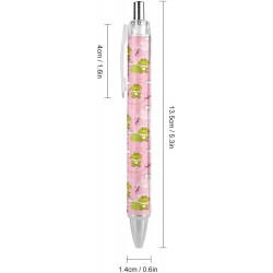 Druckkugelschreiber mit süßem Frosch-Cartoon-Muster, tragbarer Kugelschreiber mit schwarzer Tinte, Arbeitsstifte für Bürobedarf und Geschenke