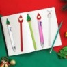 Outus 16-teiliges Weihnachtsstifte-Set, 8 Tintenroller mit Weihnachtsmotiven und 8 einziehbare mehrfarbige Weihnachtskugelschreiber für Kinder und Schüler, Schneemann/Rentier/Weihnachtsbaum/Weihnachtsmann