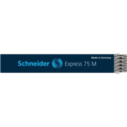 Schneider Express 75 Mine für Kugelschreiber M, schwarz, dokumentenecht, ISO 12757-2 A2, 10 Stück