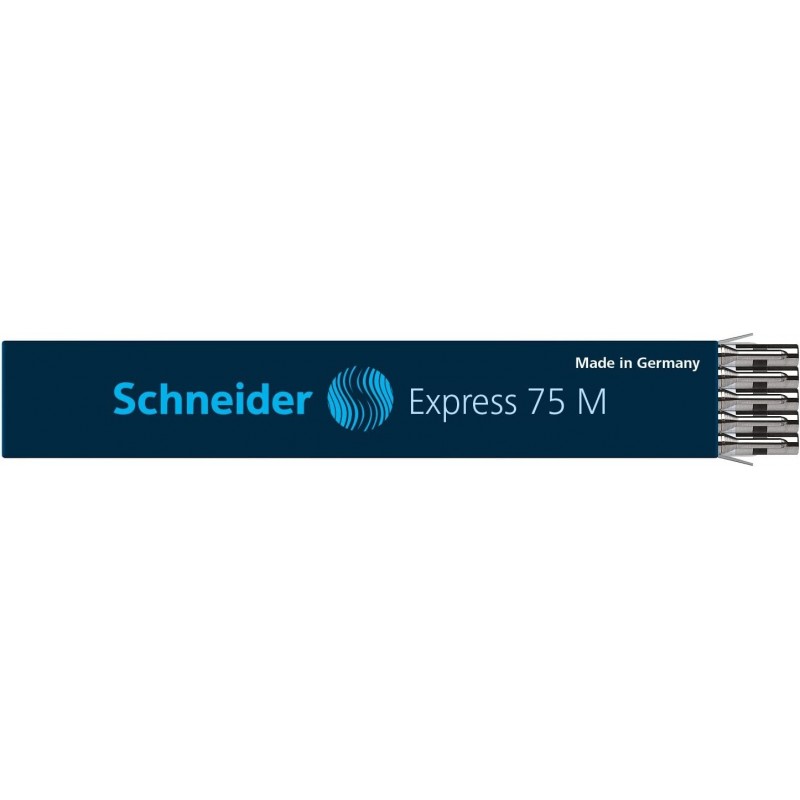 Schneider Express 75 Mine für Kugelschreiber M, schwarz, dokumentenecht, ISO 12757-2 A2, 10 Stück