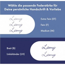 LAMY safari moderner Füllhalter vista, Stichbreite M Feder Linkshänder