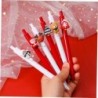 12 Stück Weihnachts-Push-Unisex-Weihnachtsstifte für festen Stift, Gelstift, süßer Gelstift, schwarze Stifte, Kugelschreiber, festlicher Gelstift, Weihnachtsmann-Stifte, Come-Pen, Kunststoffstift fürs Büro